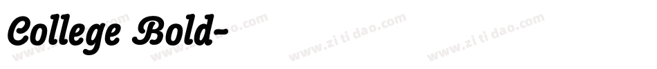 College Bold字体转换